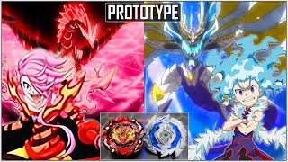 PHENOMENO PAIN VS LUI Prominence Phoenix Beyblade Prototype VS Guilty Longinus Beyblade Burst DB [upl. by Emylee]