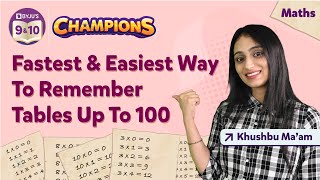 Fastest and Easiest way to Remember Tables up to 100  Best way to Memorize Maths Tables  BYJUS [upl. by Nalla]