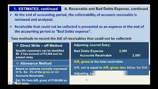 Adjusting Entries Estimate Type Depreciation and Bad Debts Expenses [upl. by Weisburgh]