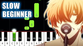 Given  Fuyu no Hanashi  SLOW BEGINNER Piano Tutorial [upl. by Okemak913]