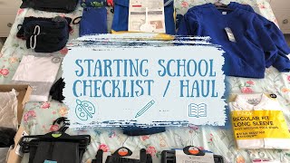 STARTING SCHOOL CHECKLIST  STARTING SCHOOL HAUL  BACK TO SCHOOL HAUL  BACK TO SCHOOL UK [upl. by Drusi]