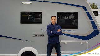 Caravan review Caravelair Antares Titanium 430 model 2021 [upl. by Comethuauc90]