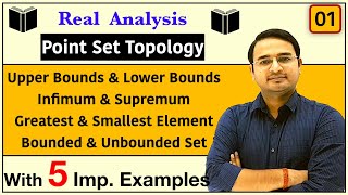 Upper Bounds Lower Bounds Supremum Infimum Bounded and Unbounded Set Real Analysis Topology1 [upl. by Talyah]