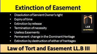 Extinction of Easements  Law of Torts and Easement [upl. by Nerrag]