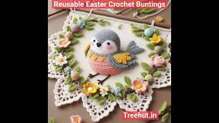 Easter Crochet Ideas Buntings Reusable Easter Decorations crochet crochetideas easter spring [upl. by Gerald375]