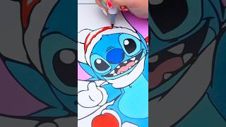 Coloring Stitch Christmas 🎅🏻 liloandstitch disney christmas coloring drawing art [upl. by Reerg262]