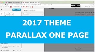 Twenty Seventeen Theme One Page Parallax Scroll Tutorial [upl. by Doug547]