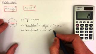 9  Geometri  Klotets volym [upl. by Latreese]