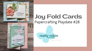 Joyful Joy Fold Cards 2 Ways  Papercrafting Playdate 28 [upl. by Moira144]