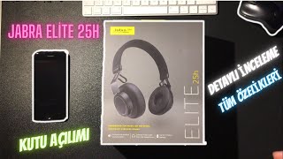 JABRA ELİTE 25H KULAK ÜSTÜ BLUETOOTH KULAKLIK DETAYLI İNCELEMEKUTU AÇILIMI [upl. by Ahtelrac]