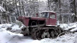 Zrywka drewna bieszczady dt75 logging [upl. by Nagaet340]