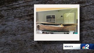 State works to preserve historic canoe that washed into yard during Ian [upl. by Robinetta]