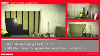 REDAir FLEX  Ventilert fasadeløsning  Montering  ROCKWOOL Norge [upl. by Fagin472]