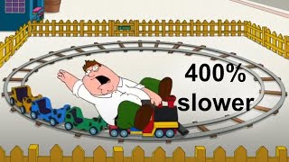 Family guy  Peter Stuck on the Mall Train 400 slower [upl. by Malim]