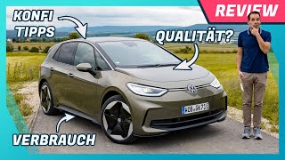 Erste Fahrt im VW ID3 Facelift 2023 Verbrauch Qualität Assistenten amp KonfigurationsTipps [upl. by Eylloh]