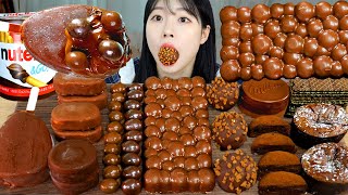 ASMR MUKBANG 초콜릿 디저트 초코 아이스크림 케이크 먹방 amp 레시피 CHOCOLATE DESSERT ICE CREAM EATING [upl. by Kciwdahc]