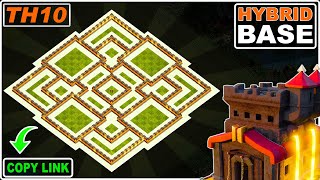 NEW BEST TH10 Hybrid base 2023 Copy Link  Clash of Clans [upl. by Attenrev]