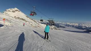 Skiing Kaprun Kitzsteinhorn the longest ski run 56km Jan 2018 2 [upl. by Morganne464]