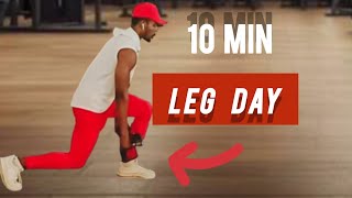 INTENSE 10 MIN LEG WORKOUT AT HOME NO EQUIPMENT [upl. by Raff]