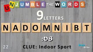 UNJUMBLE THE WORDS QUIZ 9 letters I Unscramble 30 Scrambled General Knowledge Words I [upl. by Limemann676]