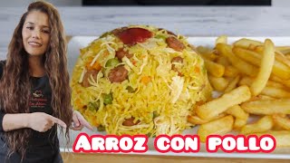 como hacer ARROZ CON POLLO fácil y DELICIOSO 😋 [upl. by Ardnnaed]