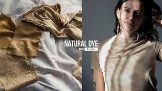 HOW TO NATURALLY DYE FABRIC WITH COFFEE  BOTANICAL COLORS  SHADES OF BROWN [upl. by Hukill679]