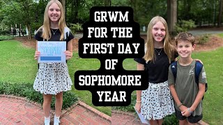 grwm for the first day of SOPHOMORE year [upl. by Ayeka]