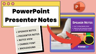 All About Presenter Notes in the PowerPoint Slide Show [upl. by Loos]