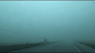 Newellton LA RainWrapped EF1 Wedge Tornado and DAMAGE 31319 [upl. by Anuahsat]