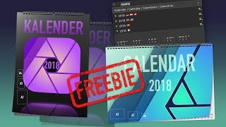 Kalender 2018 Freebies  Affinity Designer amp Affinity Photo [upl. by Waterman]