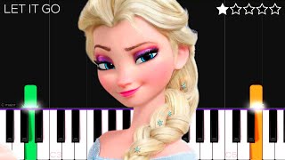 Frozen  Let It Go  EASY Piano Tutorial [upl. by Leafar]