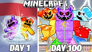 I Survived 100 Days as SMILING CRITTERS in Minecraft [upl. by Stochmal]