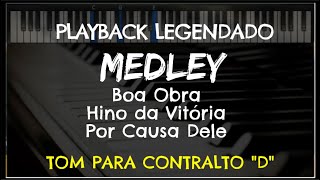 🎤Medley Boa Obra  Hino da Vitória  Por Causa DEle PLAYBACK  TOM CONTRALTO quotDquot Niel Nascimento [upl. by Mellman]