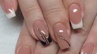 Gel overlay step by step full tutorial Gel art on natural nails tutorial gelnails gelpolish [upl. by Drageruaeb]