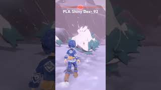 Shiny Abomasnow in Pokémon Legends Arceus shinypokemon legendarceus nintendo shinys gaming [upl. by Yahska352]