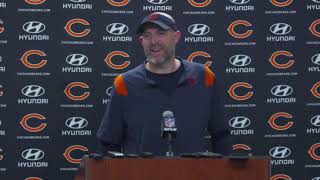 Matt Nagy postgame press conference  chicago bears wins against detroit lions [upl. by Ennayk931]