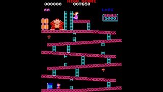 Donkey Kong Original Full Playthrough US Arcade Version All 4 Levels 3 Rotations 0 Deaths [upl. by Edie]