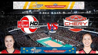 CIGNAL HD VS CHERY TIGGO  PVL ALLFILIPINO CONFERENCE LIVE SCOREBOARD [upl. by Ahsaela]