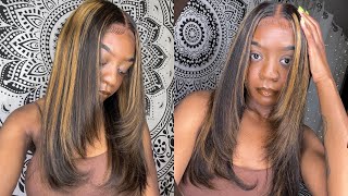 Hair review Ashimary Layer Cut 5x5 Highlight Wig [upl. by Daveen]