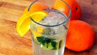 Ingwer Zitronen Limonade mit Orangenstücken und Minze [upl. by Ainnet466]