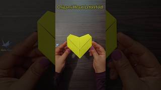 Easy Origami Heart Letterfold Quick Tutorial [upl. by Dedra733]