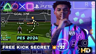 TOP BEST FREE KICK TUTORIAL IN PES 2024 PSP SEASON UPDATE [upl. by Ecnerual]