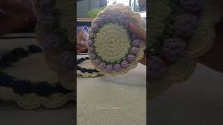 Big Tulip coaster crochet  Easy beginning crochet pattern for everyone  English subtitles [upl. by Laforge]