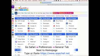 Multiple AI Search Engines free Chatbots on Safari Browser Apple macOS  wwwsearchallnet [upl. by Aiam125]