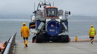 Exmouth RNLI Lifeboat Launch 260818 [upl. by Eehc]