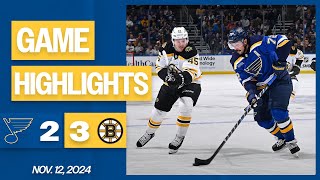 Game Highlights Blues 2 Bruins 3 [upl. by Kaylyn]