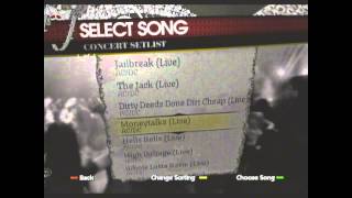 Rockband ACDC LIVE Song Playlist [upl. by Derek]