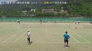 【前日試合】2019年 全日本実業団ソフトテニス 広島県予選 NTT西日本中国 中堀・森本 対 水澤・岩﨑 [upl. by Culliton]