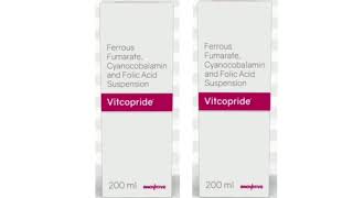 Vitcopride Syrup Ferrous Fumarate Cyanocobalamin and Folic Acid Suspension Syrup [upl. by Enelhtac319]