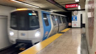 BART Lake Merritt Station Oakland California Bay Area Rapid Transit [upl. by Elohcan315]